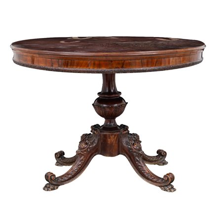 MANIFATTURA SICILIANA DEL XIX SECOLO, Tavolo da centro