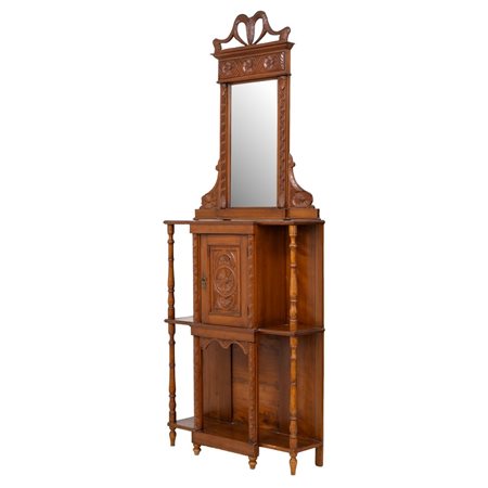 MANIFATTURA SICILIANA FINE DELL'800, Etagere con specchiera