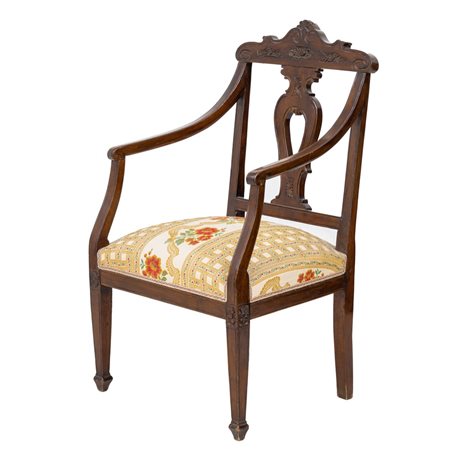 MANIFATTURA ITALIANA DEL XIX SECOLO, Poltrona da studio