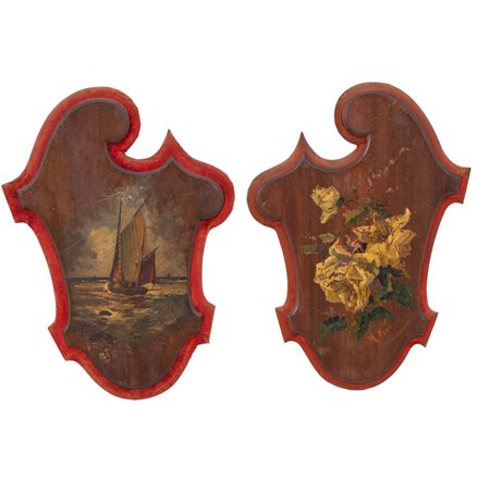 MANIFATTURA SICILIANA DEI PRIMI DEL '900, Coppia di pannelli