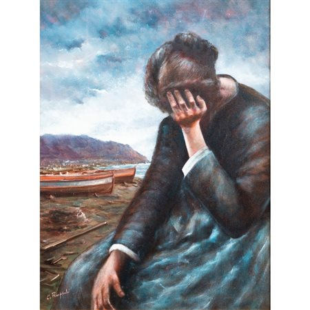 CATELLO RUOPPOLO, L'attesa, Olio su tela