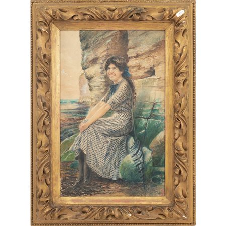 PITTORE DEL XIX/XX SECOLO, Tecnica mista su carta