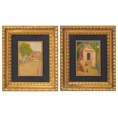 ANINOMO DEL XX SECOLO, Due oli su tavoletta