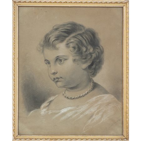 PITTORE DEL XIX SECOLO, Carboncino, matita e biacca su carta