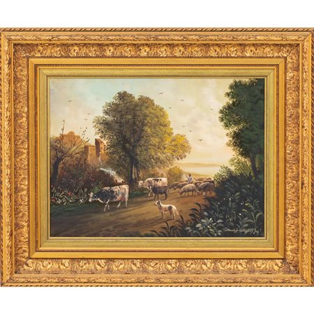 MARIO ALLEGRETTI, Olio su tela