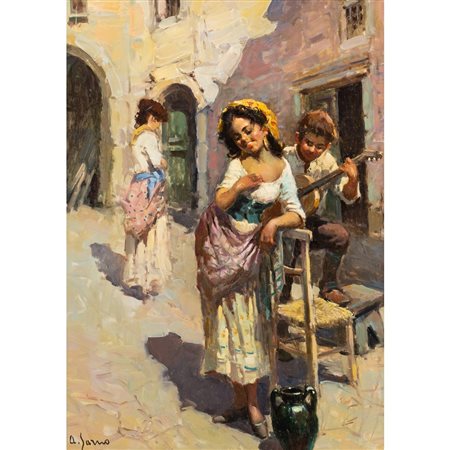 ALFONSO SARNO, Olio su tavoletta