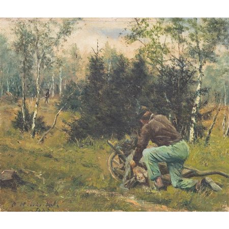 PITTORE FRANCESE DEL XIX SECOLO, Olio su tela