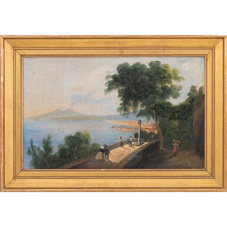 PITTORE NAPOLETANO DEL XIX SECOLO, Olio su tela