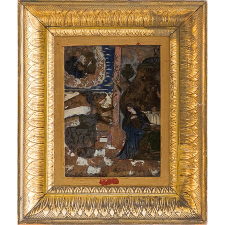 SCUOLA SICILIANA DEL XIX SECOLO, Pittura su vetro