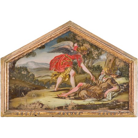 SCUOLA NAPOLETANA DEGLI INIZI XIX SECOLO, Pittura su vetro