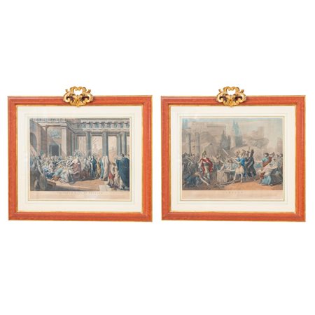 INCISORE FRANCESE DEL XIX SECOLO, Coppia di incisioni