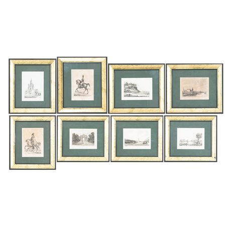 INCISORE DEL XIX SECOLO, Otto incisioni