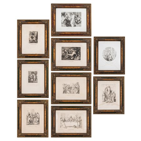 INCISORI DEL XIX/XX SECOLO, Nove incisioni