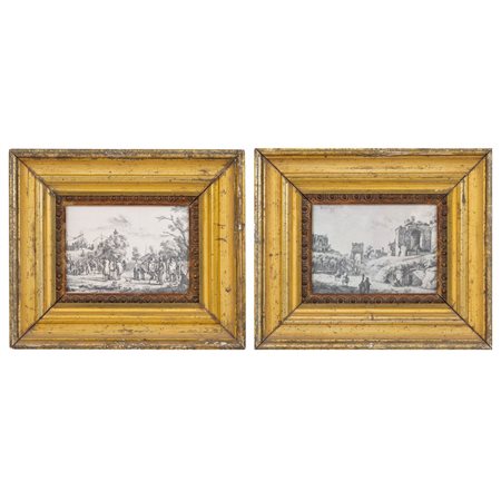 MANIFATTURA SICILIANA FINE DEL XIX SECOLO, Coppia di cornici