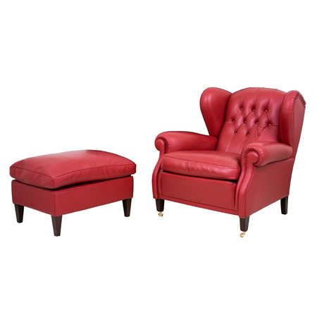 MANIFAT. ITALIANA FINE SECONDA METÀ XX SEC., Poltrona e pouf