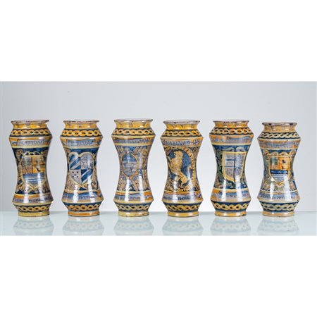 MANIFATTURA PALERMITANA DEL XX SECOLO, Sei albarelli