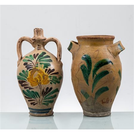 MANIFATTURA SICILIANA DEL XIX SECOLO, Bummolo e vaso