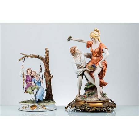 MANIFATTURA DI CAPODIMONTE SECONDA METÀ XX SECOLO, Due gruppi