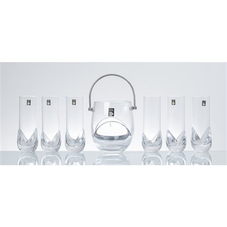 DAUM, Servizio di bicchieri in cristallo "Corolle"