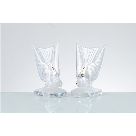 LALIQUE, Coppia di fermalibri