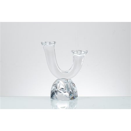 DAUM, Candelabro/portacandele in cristallo