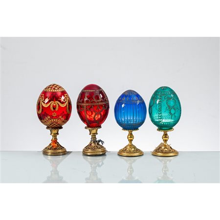 FABERGÈ COLLECTION, Quattro uova in cristallo