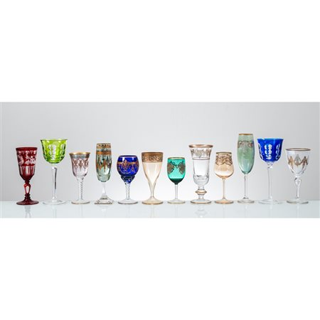MANIFATTURA EUROPEA DEL XX SECOLO, Collezione di 12 bicchieri