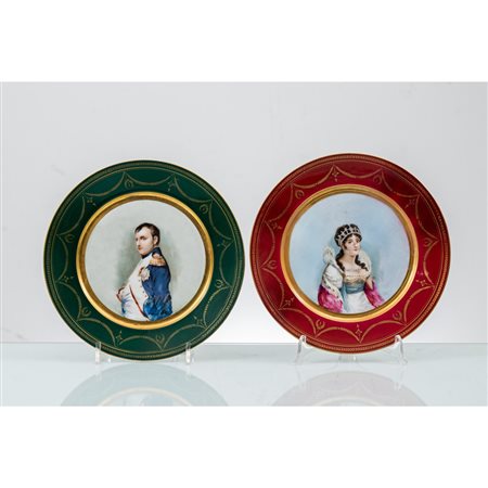 MANIFATTURA DI GINORI DEL XX SECOLO, Coppia di piatti