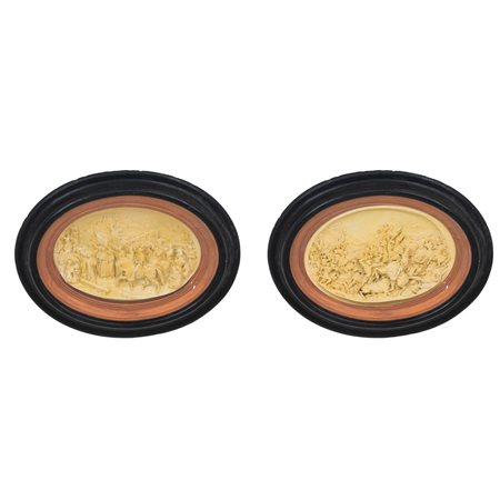 MANIFATTURA SICILIANA FINE DEL XIX SECOLO, Coppia di gruppi