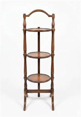 Elegante mobile d'appoggio a colonna, comunemente noto come "Dumbwaiter" (servitore muto)