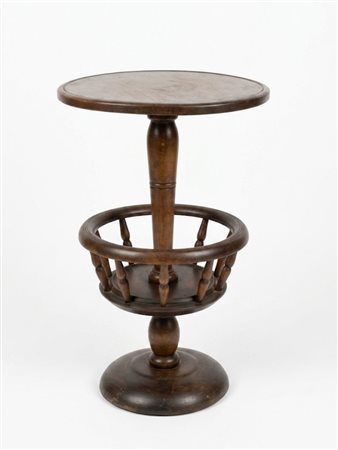 Tavolino porta-oggetti con vano a cestello (Work Table) Legno tornito