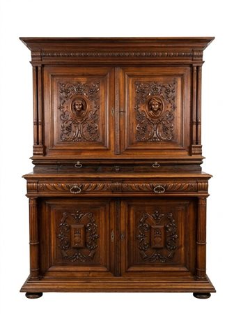 Credenza a Doppio Corpo in Legno – Francia, Fine XVIII - Inizi XIX Secolo