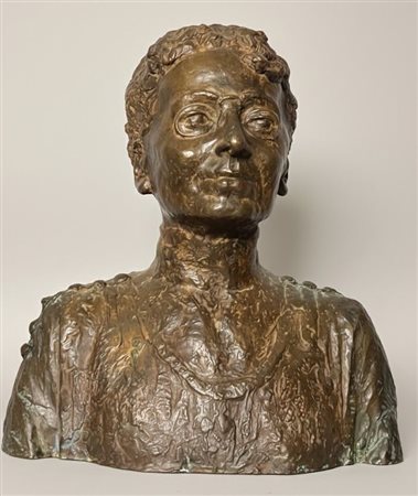 Bronzo raffigurante un busto di donna intellettuale cm 43x43