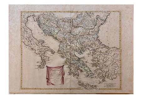 Mappa Jean-Baptiste Bourguignon d’Anville – "Turquie en Europe divisée en ses provinces" – 1802