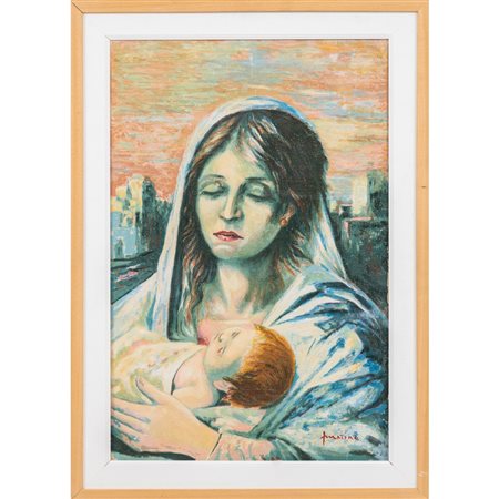 FRANCESCO MARINO, Tecnica mista su tela, base serigrafica