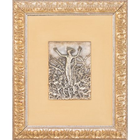 PERICLE FAZZINI, Bassorilievo in bronzo fuso patinato a mano