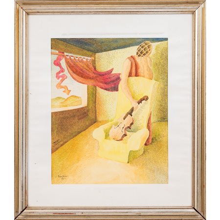 GAETANO TRANCHINO, Tecnica mista su carta