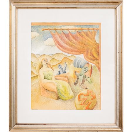 GAETANO TRANCHINO, Tecnica mista su carta