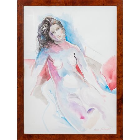 LAURA NATANGELO, Nudo, Acquarello su carta
