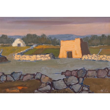 FRANCO D'INGEO, Paesaggio, Olio su tavola