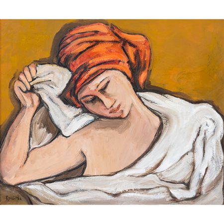 PITTORE DEL XX SECOLO, Figura femminile, Olio su tela