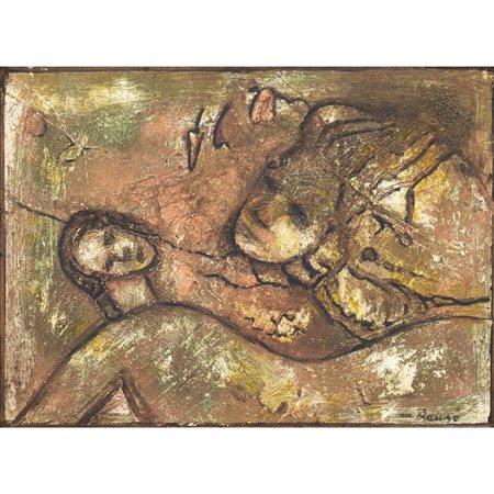 MARIO RAUSO, Figura, Olio su tavola