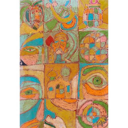 PITTORE DEL XX SECOLO, Tempera su carta