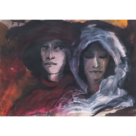 BEPPE VESCO, Tecnica mista su carta