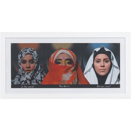 MANIA AKBARI, Stampa digitale su tela di cotone.