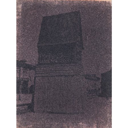 ANGELO BARONE, Floccage su carta applicata su tela