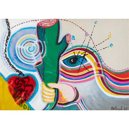 CARLO HOLLESCH, Olio e applicazioni su carta