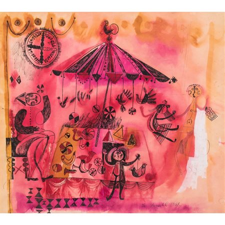 THEODORA STENDL, Tecnica mista su carta