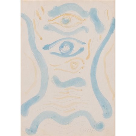 VIRGILIO GUIDI, Senza titolo, Acquarello e grafite su carta