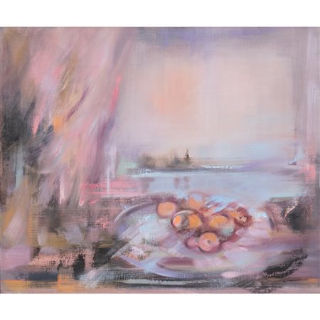 GIUSEPPE AJMONE, La finestra, Olio su tela